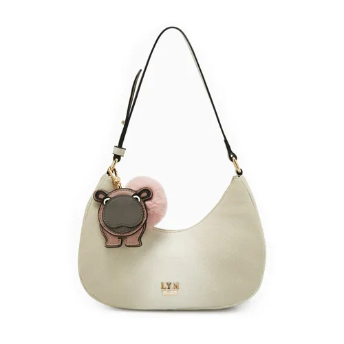 Túi Đeo Vai Nữ Lyn Moo Moo Shoulder Bag - Ivory L25FBWB056 Màu Trắng Kem