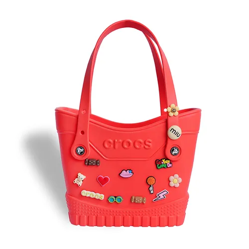 Túi Tote Nữ Crocs Classic Small Woman Tote Bag Charm Summer Bear - Starfish Màu Hồng Cam