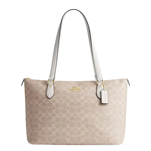 Túi Tote Nữ Coach Gallery Tote Bag In Signature Canvas CW381 Im/Sand/Chalk Màu Phấn Khaki