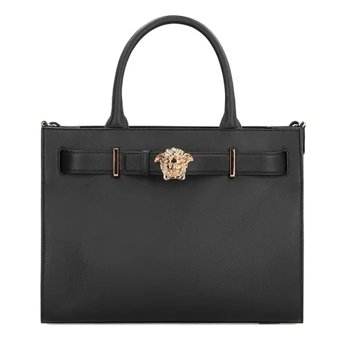 Túi Tote Nữ Versace Medusa Medium Leather Bag Màu Đen