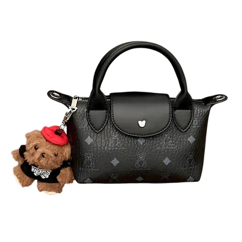Túi Xách Tay Nữ Guoo Bear GU1124 Gujia Moroccan Bear Black Crossbody Bag Màu Đen