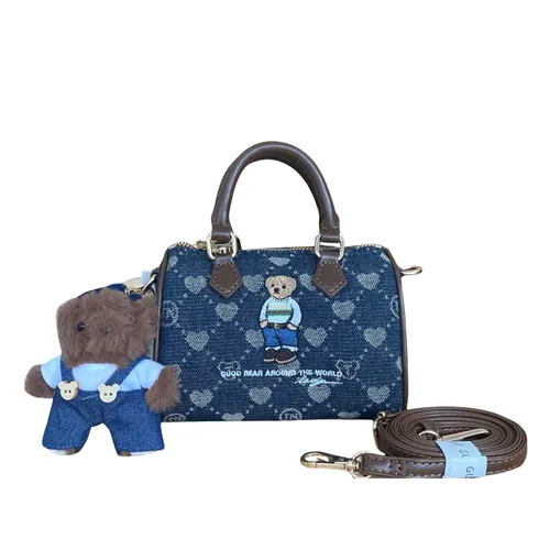 Túi Xách Tay Nữ Guoo Bear TN2462 - GU1429 Màu Xanh Denim Size S