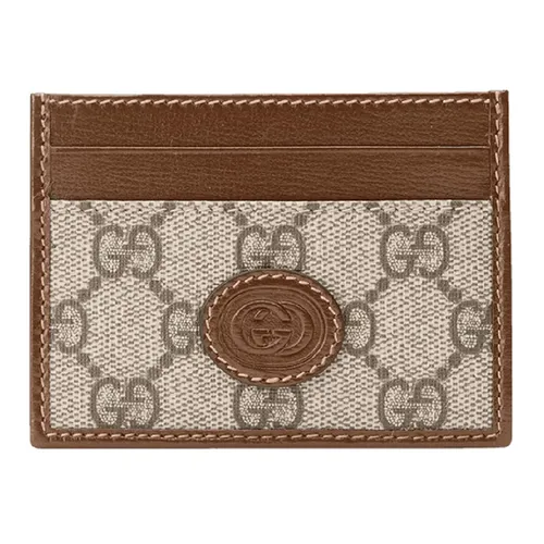 Ví Đựng Thẻ Gucci Card Case Interlocking G ‘Beige’ 673002-92TCG-8563 Màu Nâu Be