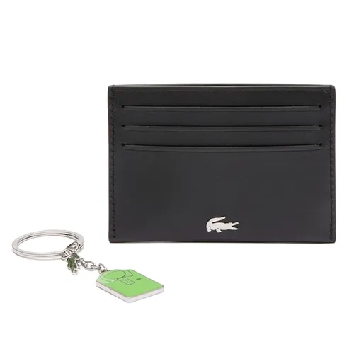 Set Ví Nam Lacoste FG Card Holder And Keychain Gift Set NH4406FG N22 Màu Đen