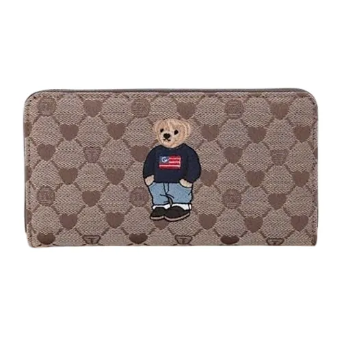 Ví Nữ Guoo Bear GO-2042-18120 Viền Nâu Vải L Màu Nâu
