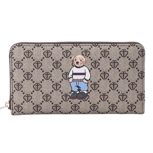 Ví Nữ Guoo Bear TT2304 - GO2044 Logo Lưới Màu Xám Size L