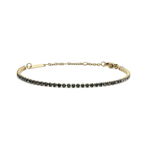Vòng Đeo Tay Nữ Daniel Wellington Preciosa DW00401107 Classic Tennis Bracelet Nightfall Màu Vàng
