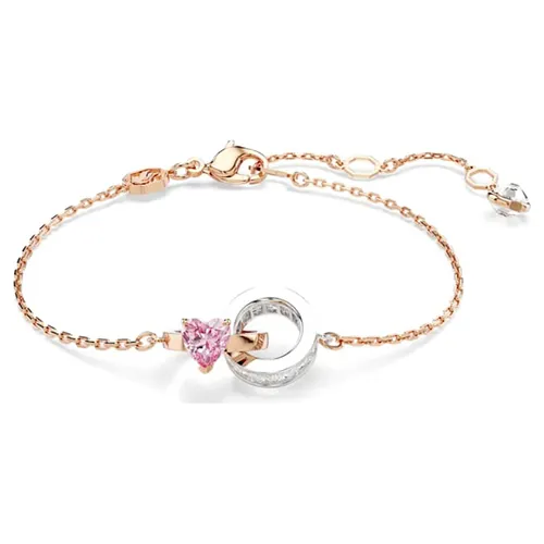 Vòng Đeo Tay Nữ Swarovski Connexus Braceletmixed Cuts, Heart, Pink, Mixed Metal Finish 5690038 Màu Vàng Hồng