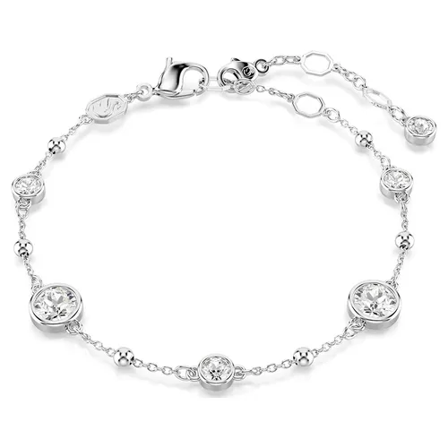 Vòng Đeo Tay Nữ Swarovski Imber bracelet Round Cut, White, Rhodium Plated 5696079 Màu Bạc