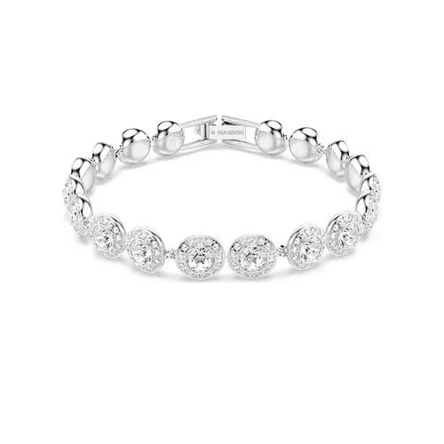 Vòng Đeo Tay Nữ Swarovski Una Angelic Bracelet Round Cut White Rhodium Plated 5682279 Màu Trắng Bạc