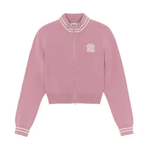 Áo Khoác Nữ MLB Classic Monogram Tonal Zip-Up New York Yankees 3FKCM0154-50PKL Màu Hồng
