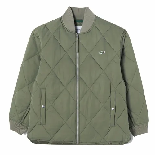 Áo Khoác Nam Lacoste Bomber Jacket BH7142 - BMY Màu Xanh Olive Size 48