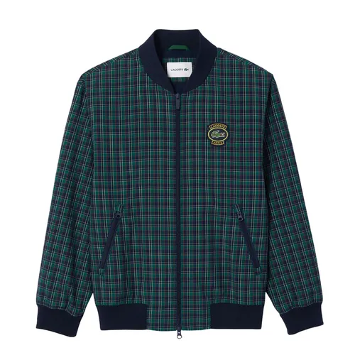 Áo Khoác Nam Lacoste Checked Showerproof Harrington Jacket BH7466 - QRN Màu Xanh Size 46