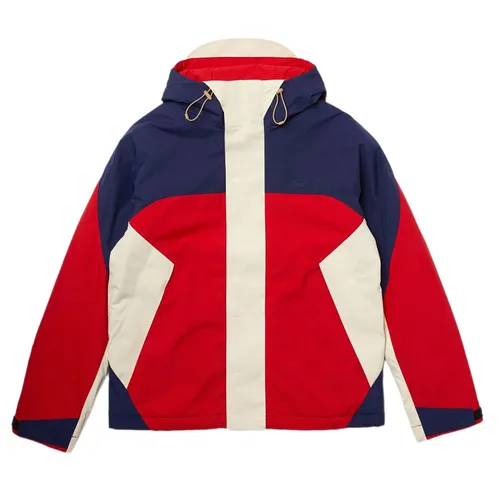 Áo Khoác Nam Lacoste Color Block Panel Jacket Màu Navy Phối Đỏ Size 48