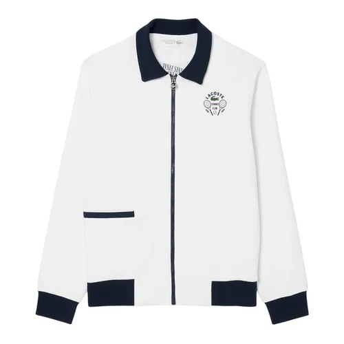 Áo Khoác Nam Lacoste Tennis Heritage Ultra Dry Badge Accent Jacket SH8941 522 Màu Trắng Size 3