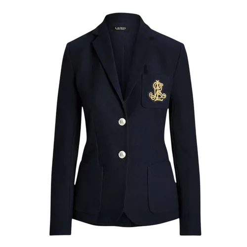 Áo Khoác Nữ Ralph Lauren Blazer Bullion Jacquard Navy Logo Embroidery 200797305005 Màu Xanh Navy Size S
