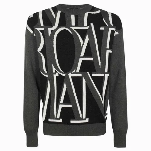 Áo Len Nam Emporio Armani 6L1MXW 1MCPZ F535 Màu Đen Xám Size S