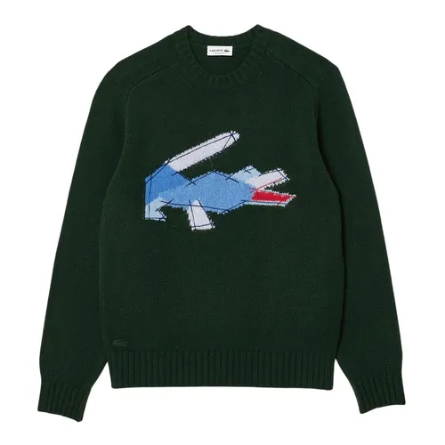 Áo Len Nam Lacoste Men's Crocodile Motif Wool Sweater AH3145 DCJ Màu Xanh Lá Size 3