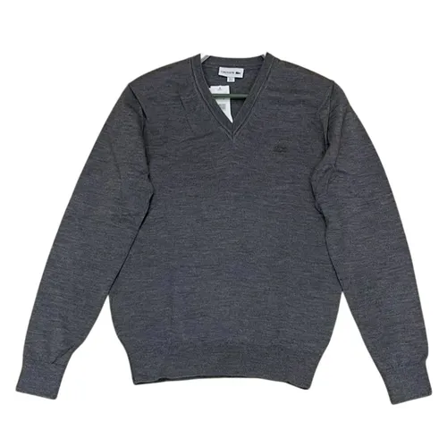 Áo Len Nam Lacoste Men’s Grey V-Neck Wool Sweater Màu Xám Size 3