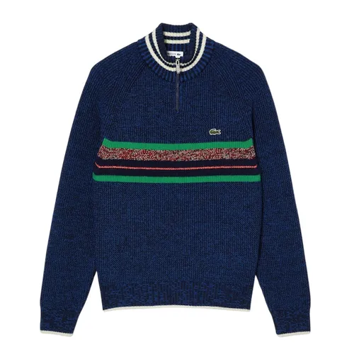 Áo Len Nam Lacoste Men's High-Neck Wool Sweater AH0817 NIQ Màu Xanh Navy Size 3