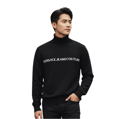 Áo Len Nam Versace Jeans Couture 75GAFM07 CM06H A0E Màu Đen Size M