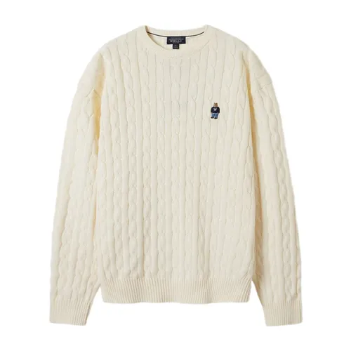 Áo Len Nam WHOAU Steve Cable (M) WHKAF1102M Màu Ivory