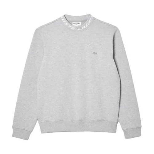 Áo Nỉ Sweater Nam Lacoste Double Sided Logo Collar Sweatshirt SH5690 CCA Màu Xám Size 4