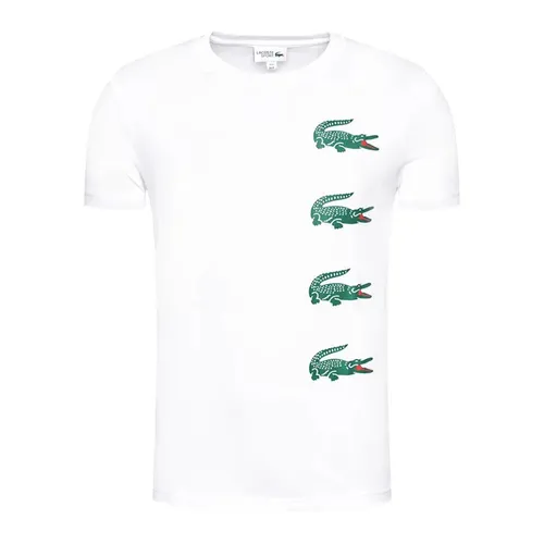 Áo Phông Nam Lacoste Men's Sport Crew Neck Crocodile Print T-Shirt TH7222 001 Màu Trắng Size 3