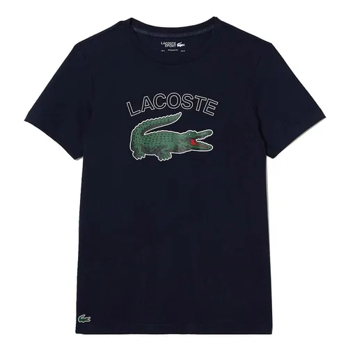 Áo Phông Nam Lacoste Sport Crocodile Print Jersey T-Shirt TH9299 166 Màu Xanh Navy Size 2