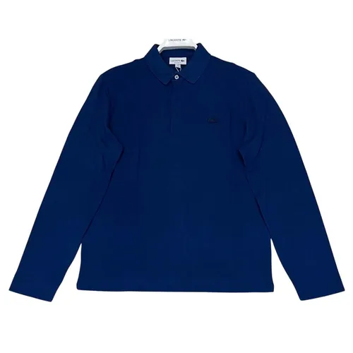 Áo Polo Dài Tay Nam Lacoste Regular Fit Long Sleeve Màu Xanh Đậm Size 5