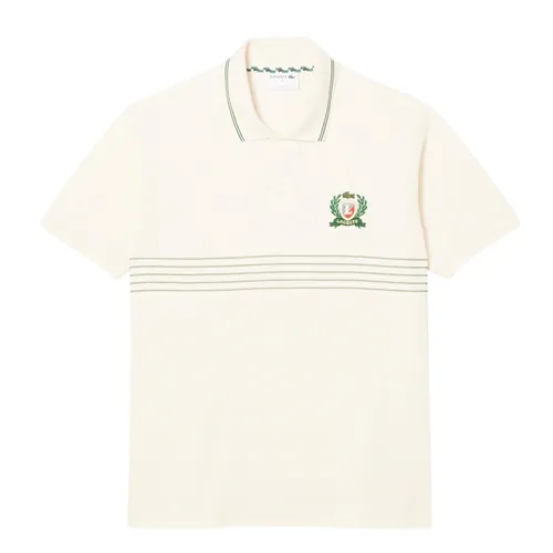 Áo Polo Nam Lacoste Men's Classic Fit L.12.12 Embroidered Shield PH0037 - XFJ Màu Kem Size 4