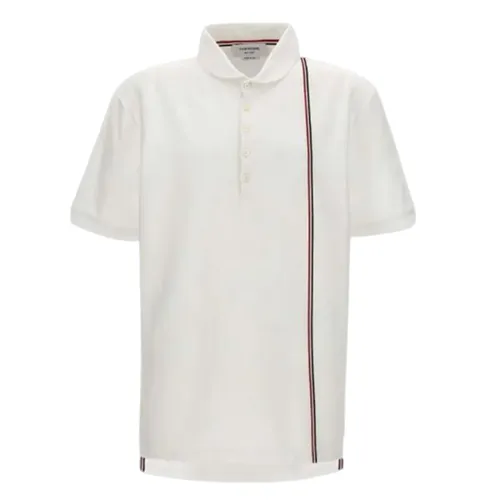 Áo Polo Nam Thom Browne Thom Browne White With RWB Stripe MJP196A-J0138-100 Màu Trắng Size 1