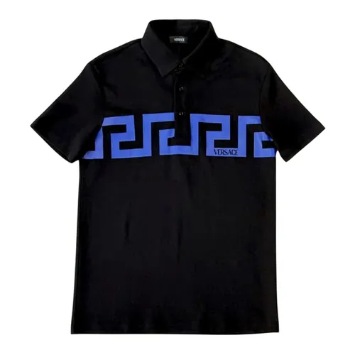 Áo Polo Nam Versace Navy Greco Pattern 1019259 1A13841 2BB60 Màu Xanh Đen Size XS