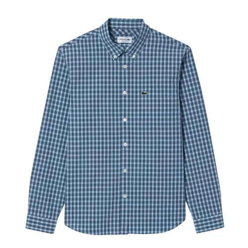 Áo Sơ Mi Dài Tay Nam Lacoste Men's Striped Loose-fit Poplin Shirt CH0894 - IR8 Màu Xanh Navy Size 39