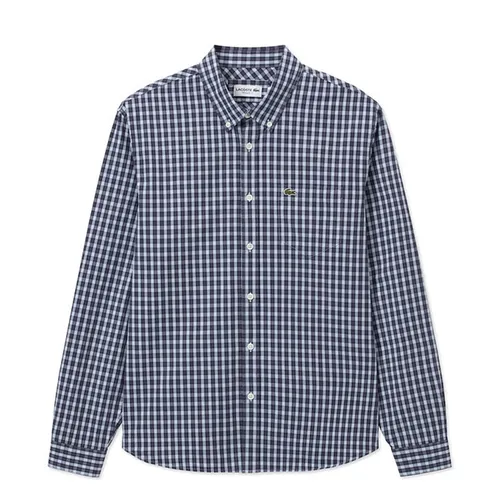 Áo Sơ Mi Dài Tay Nam Lacoste Men's Striped Loose-fit Poplin Shirt CH0894 - QRN Màu Navy Size 39