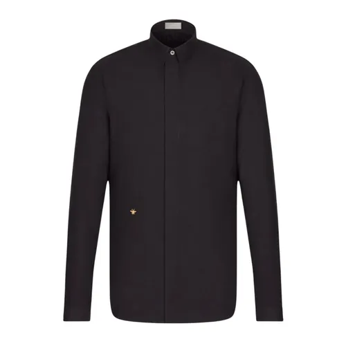 Áo Sơ Mi Nam Dior Black With Bee Logo Embroidered 733C554B2088 Màu Đen Size 37