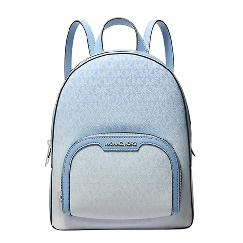 Balo Nữ Michael Kors MK Jaycee Medium Ombré Signature Logo Backpack 35R5S8TB8V Màu Xanh Nhạt