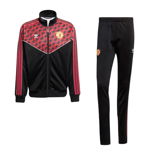 Bộ Quần Áo Thể Thao Nam Adidas Manchester United '91 JF0373 / JF0378 Màu Đỏ - Đen Size XS (Form Á)
