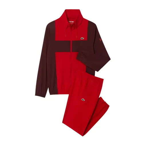 Bộ Quần Áo Thể Thao Nam Lacoste Tennis x Novak Djokovic Tracksuit WH2522 - IE8 Màu Đỏ Size 4