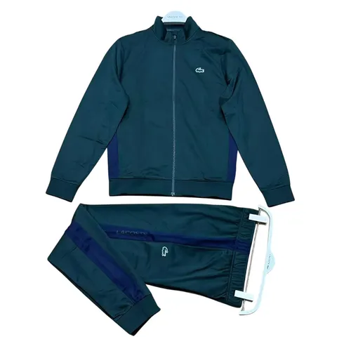 Bộ Thể Thao Nam Lacoste Tennis Sportsuit Colourblock Form Slim Màu Xanh Đậm