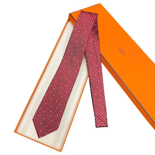 Cà Vạt Nam Hermès Cravate H Màu Đỏ