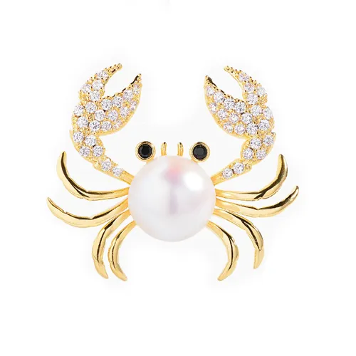 Cài Áo Nữ Meri Little Crab BR932 Màu Vàng