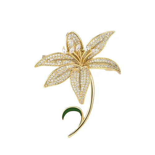 Cài Áo Nữ Meri Radiant Lily BR942 Màu Vàng