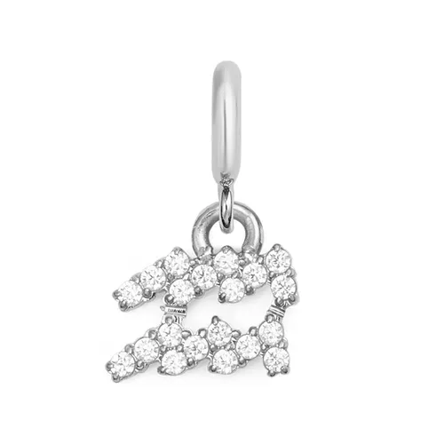 Charm Đồng Hồ Daniel Wellington 12 Cung Hoàng Đạo Cung Bảo Bình Màu Bạc