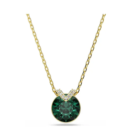 Dây Chuyền Nữ Swarovski Bella V Pendant Round Cut Green Gold-Tone Plated 5735387 Màu Xanh Vàng