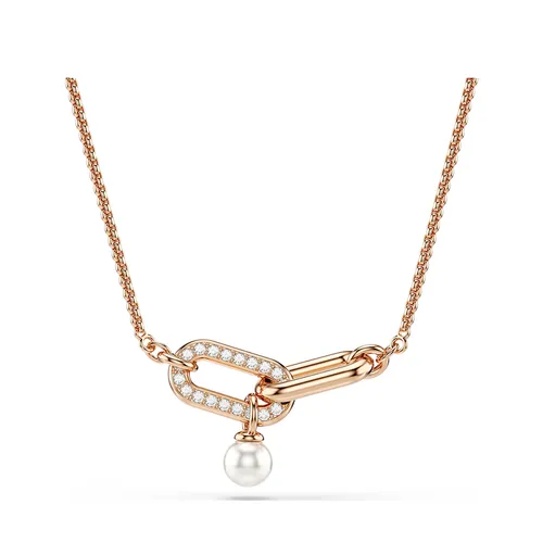 Dây Chuyền Nữ Swarovski Constella Pendant Crystal Pearl Round Cut White Rose Gold-Tone 5728589 Màu Vàng Hồng