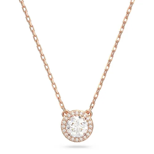 Dây Chuyền Nữ Swarovski Constella Pendant Round Cut, Pavé, White, Rose Gold-Tone Plated 5636272 Màu Vàng Hồng