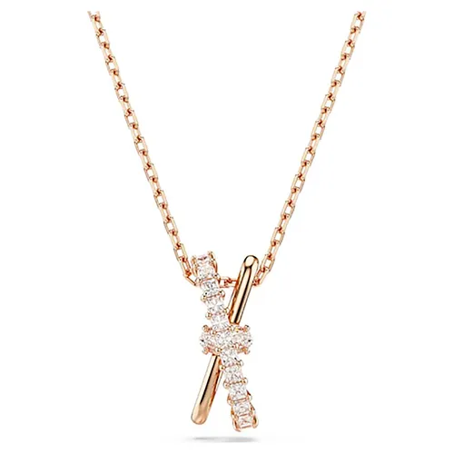 Dây Chuyền Nữ Swarovski Hyperbola Pendantmixed Cuts, Twist, White, Rose Gold-Tone Plated 5689788 Màu Vàng Hồng