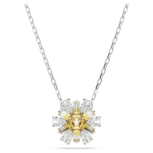 Dây Chuyền Nữ Swarovski Idyllia Pendant Flower, Yellow, Rhodium Plated 5679939 Màu Vàng Bạc