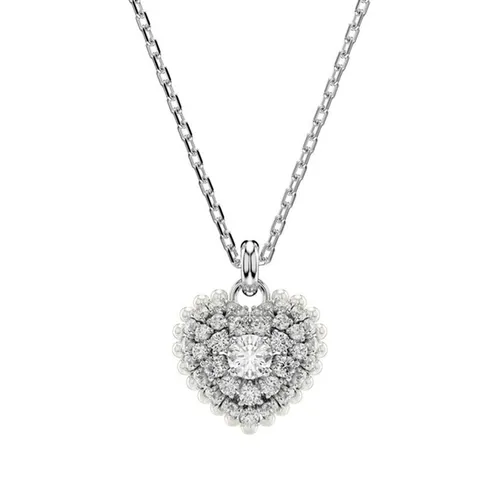 Dây Chuyền Nữ Swarovski Idyllia Pendant Heart, White, Rhodium Plated 5684386 Màu Bạc